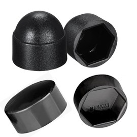 60 PCS Black M6 Bolt Nut Protective Cap，Hex Head Bolt Covers& Dome Head Plastic Bolt Caps Black Hexagonal Protective Cap Exposed