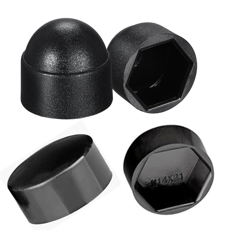 60 PCS Black M6 Bolt Nut Protective Cap，Hex Head Bolt