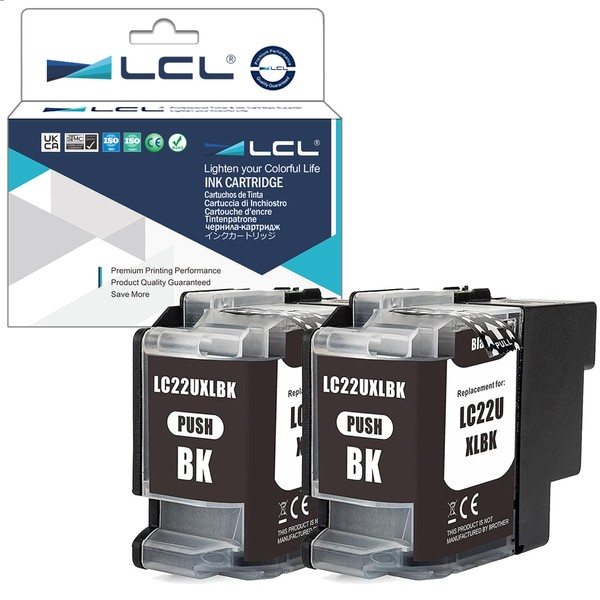 LCL LC22U Ink Cartridge Replacement for Brother LC22U LC22UBK XL