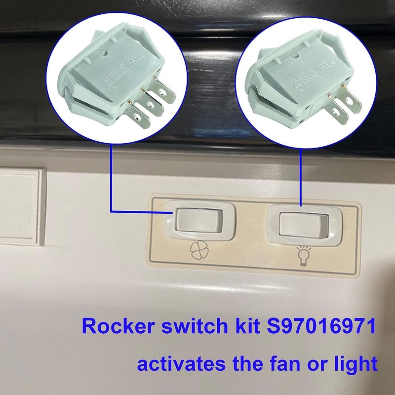 S97016971 Fan Motor & Light Switch Kit by DTAIR Replacement