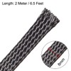 uxcell PET Cord Protector, 6.5Ft-8mm Wire Loom Cable Sleeve for