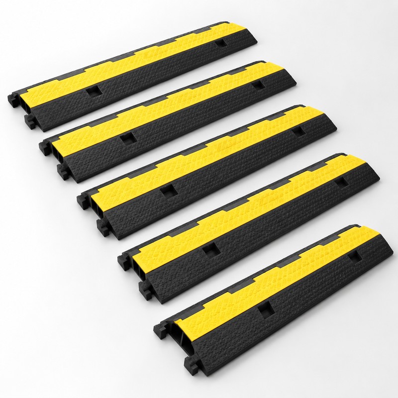 2-Channel Cable Protector Ramp for Wire & Cord Protection –