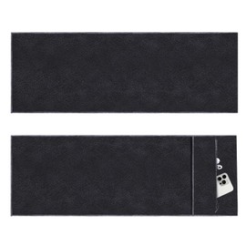 Premium Fitness Towel 50x130cm Large Microfiber Gym Towel with Hidden Pocket Ultra Absorbent,Quick Dry Workout Towel for Yoga,Running Training Black Sports Towe