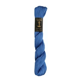 Anchor 4301005-00146 Embroidery Thread, 100 % Cotton, Blue, Thickness 5, 198 m, 57 g