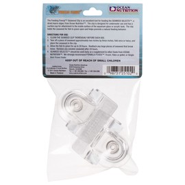 Ocean Nutrition Fish Feeder Seaweed Clips for Saltwater Fish - Aquarium Suction Cups, Holds Food Intact, Prolongs Feeding Process, Pack of 2 for Tangs, Rabbitfish, Marine Angelfish, Wrasses, Damsels