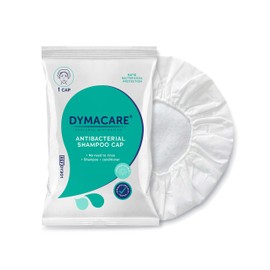 DYMACARE Antibacterial No Rinse Shampoo Cap | Rinse Free Shower Cap That Shampoos & Conditions | PH Balanced Waterless Hair Wash | 3 Caps