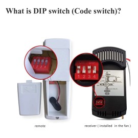 Breeze Bay Universal Ceiling Fan Remote Control and Receiver Kit with dimmer for 3-Speed...