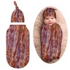Qiohoey Funny Food Fried Bacon Newborn Baby Swaddle Blanket with