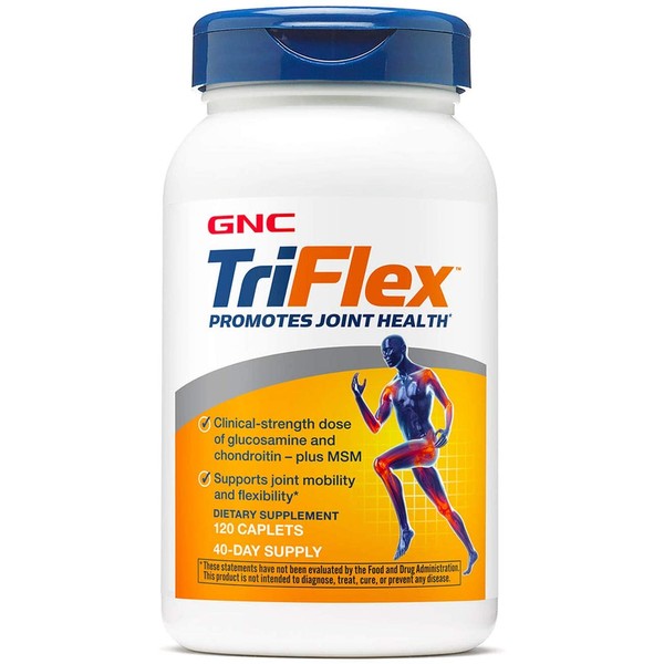 GNC TriFlex | Targeted Joint, Bone & Cartilage Health Supplement with Glucosamine Chondroitin & MSM |Support Mobility & Flexibility | 120 Caplets