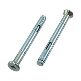 3/8" X 5" Zinc Plated Flat Head Phillips Sleeve Anchors (Pack of 12)