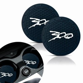 2Pcs Car Cup Holder Coaster for Chrysler 300/C/ 300S Accessories Auto Anti Slip Cup Holder Insert Coaster Car Interior Accessories (White)