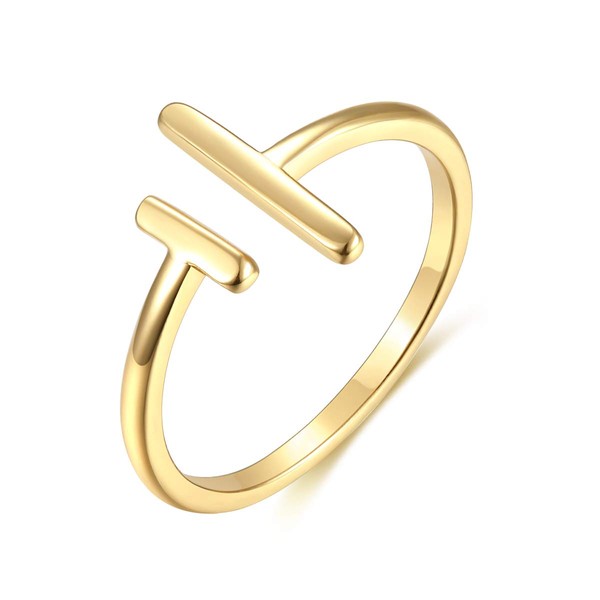 Valloey Rover Womens 14k Gold Starking Rings,Double X Criss Cross