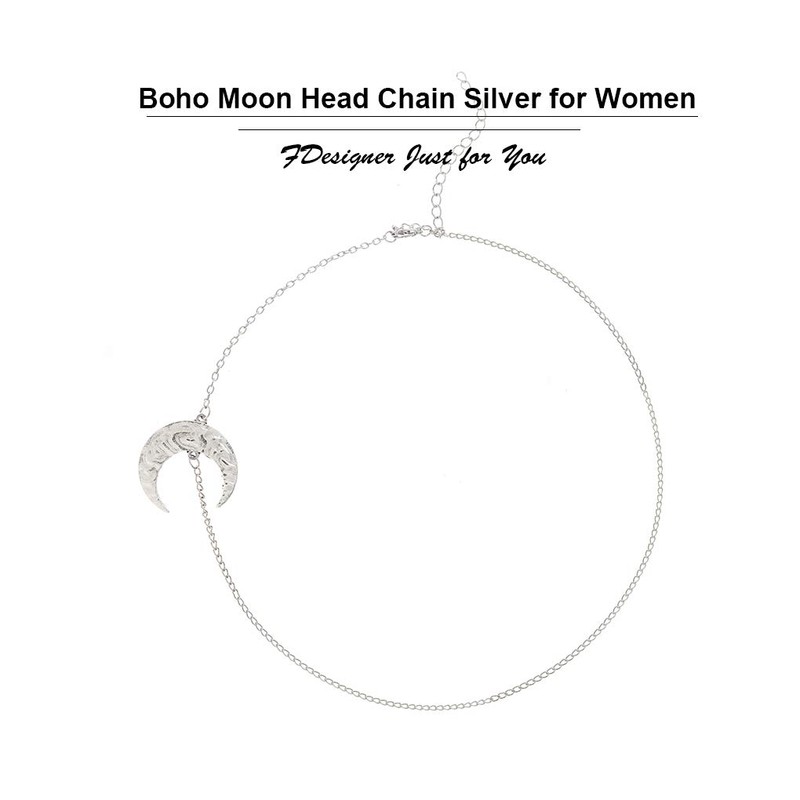 Leiorthrix Boho Moon Star Head Chain Hair Chain Jewelry Headband