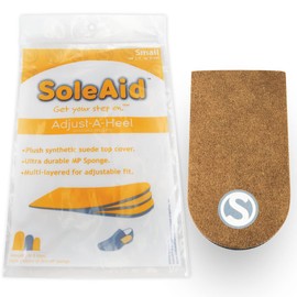 SoleAid Adjust-A-Heel | 3-Layer Adjustable Orthopedic Heel Lift for Heel Pain, Leg Length Discrepancies, Increase Height | Medium (Men 8-11 / Women 10-13)