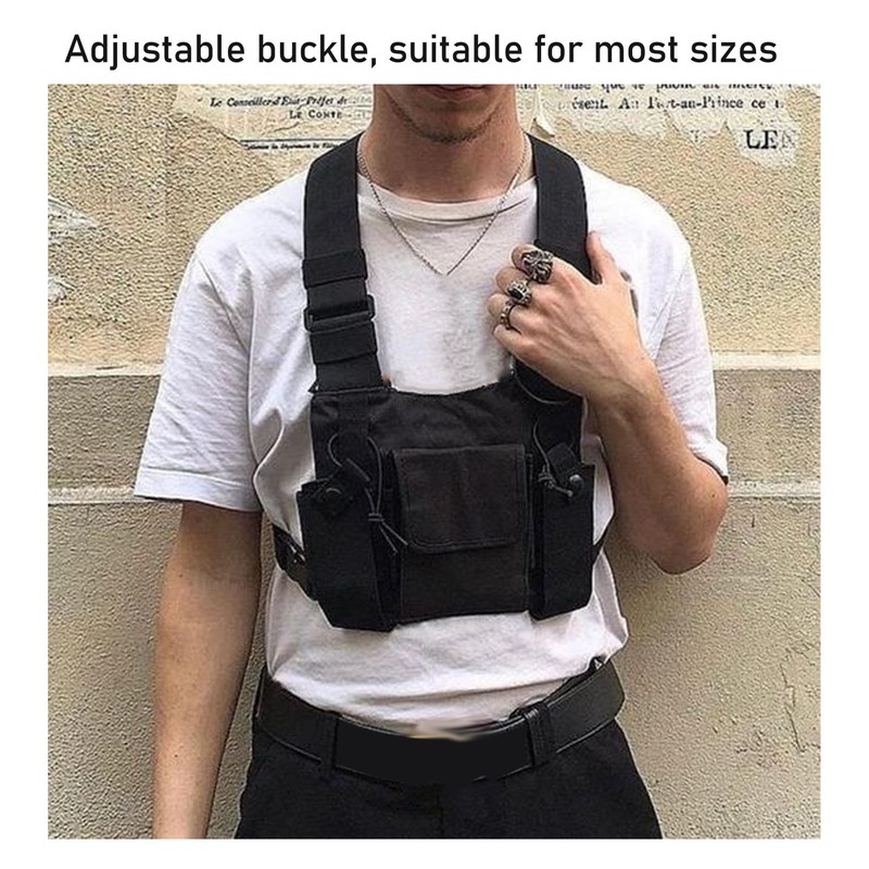 Multifunctional Chest Pack Front Chest Backpack Running Vest Bag for