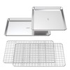 Baker's Secret 4pcs Set, 2x Baking Trays for Oven, 100%