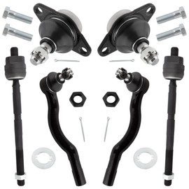 WEDOAUTO 6Pcs Suspension Kit Front Inner Outer Tie Rod Ends + Lower Ball Joints Set Fit For Toyota Previa 1991 1992 1993 1994 1995 1996 1997 DX LE 2.4L l4 Replace# K9852 ES3381 ES3382 EV307