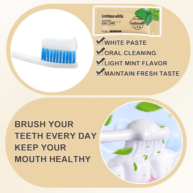 HAIFOTRVA 200 Pack Too Small Bulk Travel Size Toothpaste, 0.105