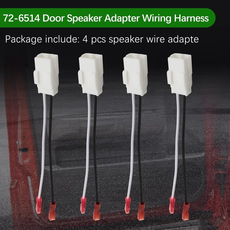 MINETPS 4Pcs 72-6514 Speaker Adapter Wire Harness Fit for 2008-2019