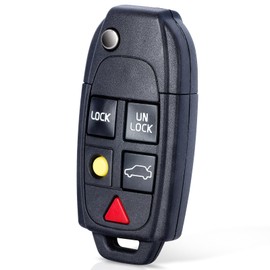 Keyecu Modified Flip Floding Remote Key Shell for S60 S70 S80 S90 V70 Case FOB 4+1 Button