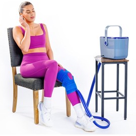 Ice Box Ice Pad for Knee, After Surgery, Replacement, or ACL Recovery, Targeted Circulating Cold Therapy for Reducing Pain & Swelling, Ergonomic Pad
