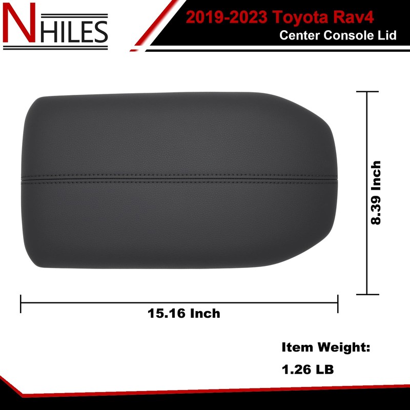 NHILES Center Console Cover Fit for 2019-2023 Toyota Rav4 Front