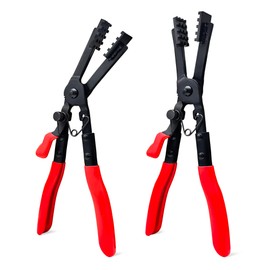2Pcs Heavy-Duty Multi-Angle Hose Clamp Plier Set with Locking Device for Quick Removal and Installation of Various Types of Strong and Hard-to-reach Hose Clamps…