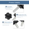 BOZONLI Thumb Screw Bolts, Six-Star Shape Head Knob Full Thread