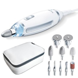 Beurer MP 62 Electric Manicure / Pedicure Set with 10 Tips, LED Light & Storage Bag