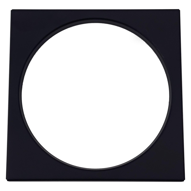 Westbrass Shower Strainer Set Square with Crown, Matte Black, D313-62