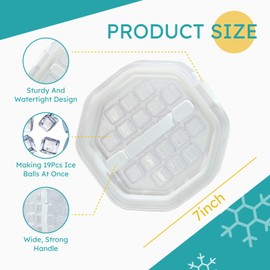 Foldable Ice Maker - Portable Ice Cube Kettle Multifunctional Ice Maker Ice Cube Tray with Lid for Freezer, Ice Pack Makes 19 Cubes