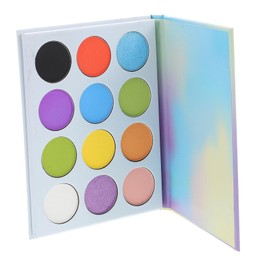 Baluue Portable Mini Eyeshadow Palette Shades Glitter Matte Long-lasting for Women