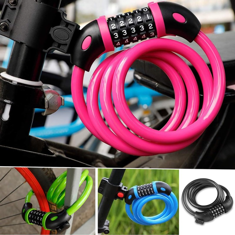 Bike Lock, 4 Feet Bicycle Locks Cable, Heavy Duty Anti