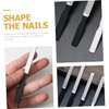 Baluue 2pcs Stainless Steel Nail Files Metal Manicure Tools for