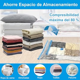 12 PCS Bolsas de Almacenamiento al Vacío con Bomba Eléctrica, Bolsas de Compresión que Ahorran Espacio, Reutilizables Bolsas de Vacío Almacenaje para 