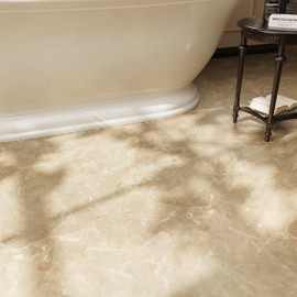 20-Pack Peel and Stick Floor Tiles Vinyl Floor 12 x 12 inch Self Adhesive Waterproof Flooring Planks DIY for Bathroom, Kitchen, Living Room, RV, Cover 20 Sq. Ft, Beige Vein Marble