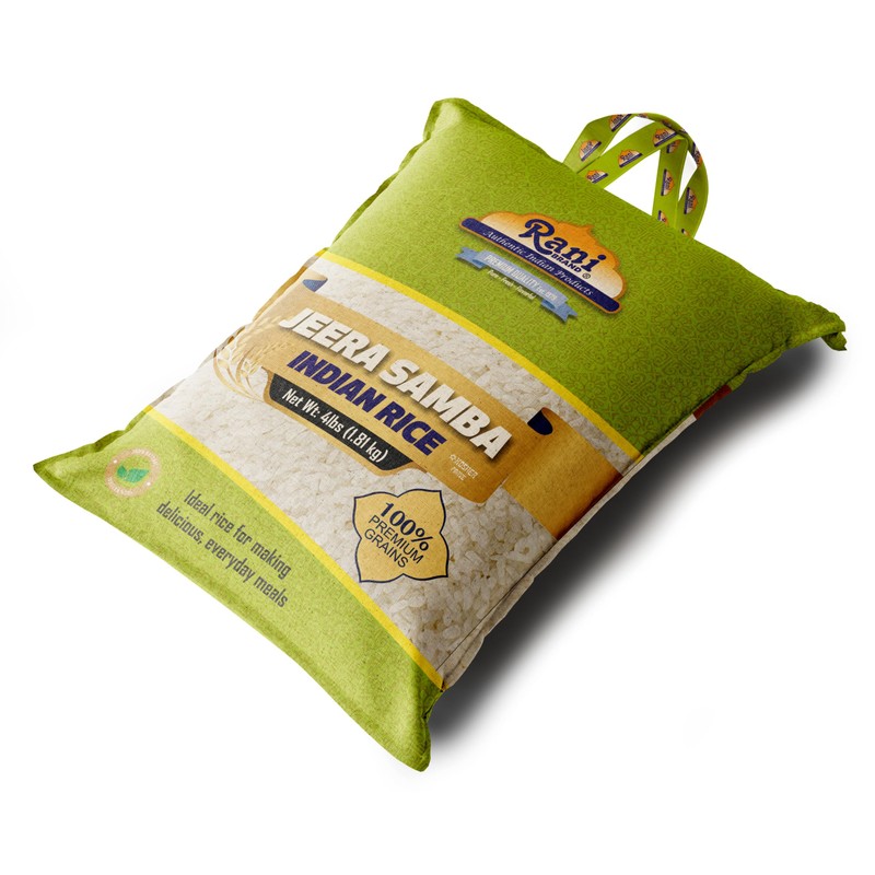 Rani Jeera Samba Indian Rice 64oz (4lbs) 1.81kg Cloth Bag