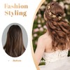 KEWUF 5 Stück Hochzeit Haarschmuck, Perlen Braut Haarnadeln Gold Brautschmuck