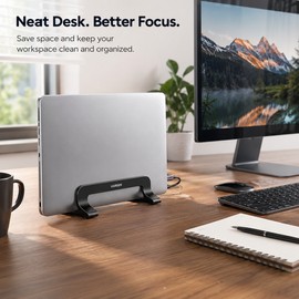 UGREEN Vertical Laptop Stand Aluminum Alloy Adjustable Holder for Desk