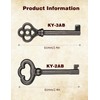Skeleton Keys, 4-Pack KY-2AB KY-3AB Skeleton Key Replacement for Antique