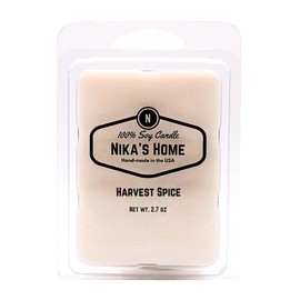 Nika's Home Harvest Spice Soy Wax Melts/Cubes - Strong Scents - Hand-Poured in The USA - 100% Soy Wax - Great for Wax and Candle Warmers