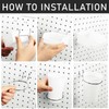 Sieral 30 Pcs Pegboard Organizer Accessories Kit Includes Peg Board