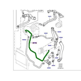 Genuine LAND ROVER EXPANSION TANK HOSE RANGE ROVER SUPERCHARGED 06-09 4.2 OEM NEW PCH501870