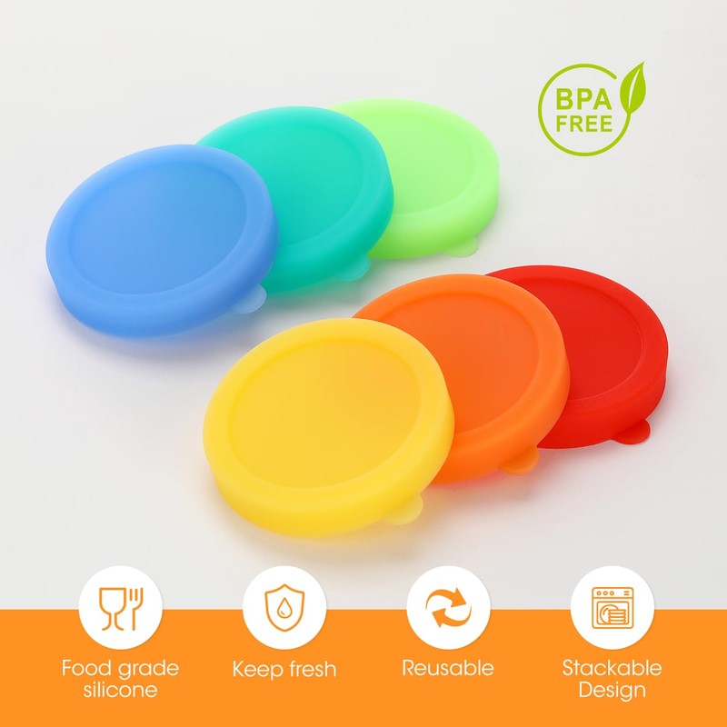 Aieve 6 Pack Soda Can Lids,Silicone Can Covers for Slim