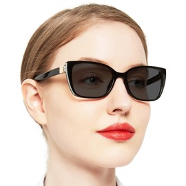 OCCI CHIARI Women's Sunglasses Outdoor Glasses Block U V 400 for Women Sequin Decoration Outdoor Glasses (Rectangular, Black)