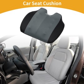 Partuto 1 Pc 43.5x38.5cm Universal Car Seat Cushion - for Car Travel Driving Seat Protection Pad Cover Anti-Slip - Memory Foam Gray