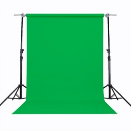 Semessilah Seamless Photography Background Paper Roll, Green Photo Paper Backdrop for Photography, Video and Streaming (53''x16 'Stinger)