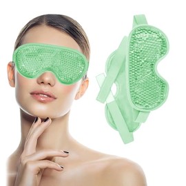 Máscara de Gel para Ojos Reutilizable, Refrescante para los Ojos - Verde                                                                              