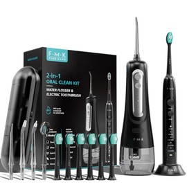 Cepillo de dientes eléctrico para riego oral y cepillo de dientes sónico para adultos, kit de limpieza oral 2-1