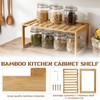 BrightRow 2 Pcs Kitchen Cabinet Organizer Bamboo Bookshelf Bamboo Kitchen